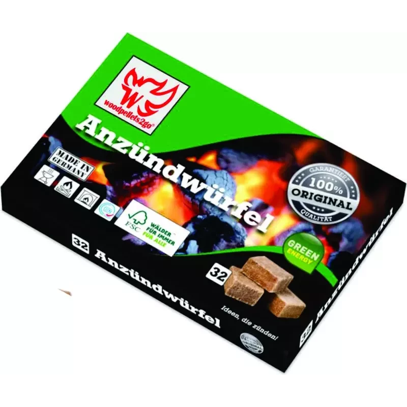 Aanmaakblokjes 32 blokjes Bruin per doos- Woodpellets2go