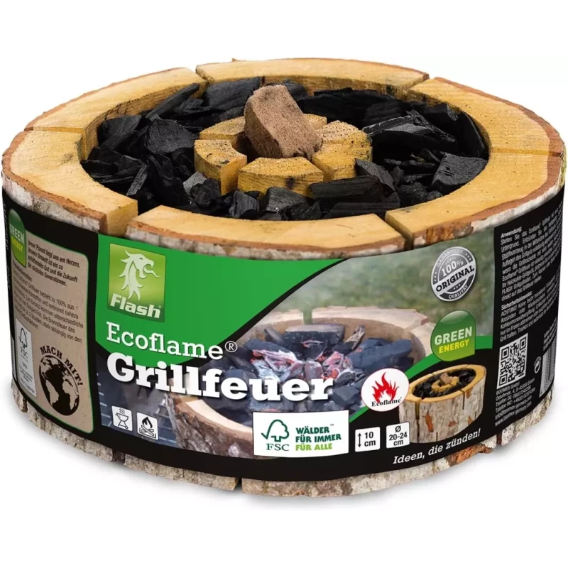 BBQVuur compleet met houtskool en aanmaak materiaal - Woodpellets2go