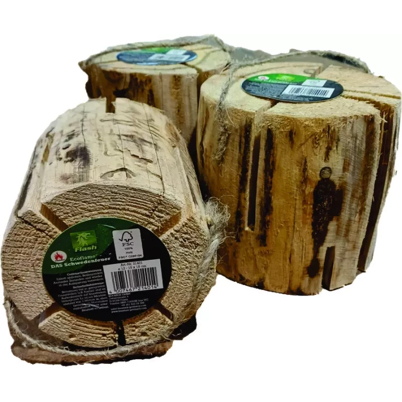 Woodpellets2go Zweeds vuur Ø 12-15 cm, 15 cm hoog - Woodpellets2go