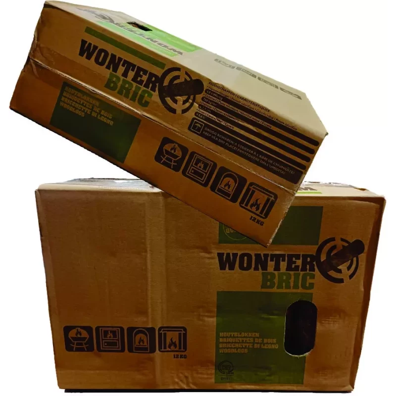 Woodpellets2go Nestro Briketten 12Kg. - Woodpellets2go