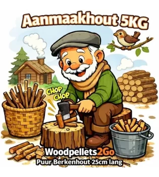 Aanmaakhout 5 kg | Perfecte houtjes voor snel vuur