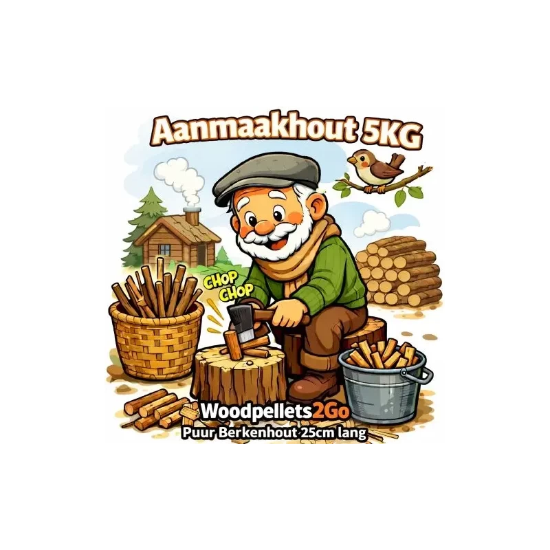 Aanmaakhout 5 kg | Perfecte houtjes voor snel vuur